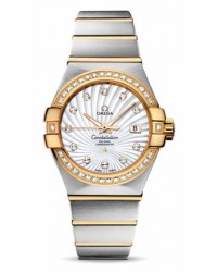 Omega Constellation  Automatic Women's Watch, 18K Yellow Gold, Mother Of Pearl & Diamonds Dial, 123.25.31.20.55.002