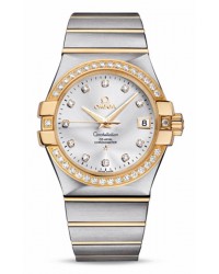 Omega Constellation  Quartz Men's Watch, 18K Yellow Gold, Silver Dial, 123.25.35.20.52.002