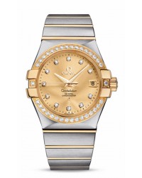 Omega Constellation  Quartz Men's Watch, 18K Yellow Gold, Gold Dial, 123.25.35.20.58.001