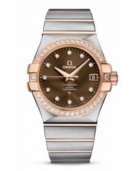 Omega Constellation  Quartz Men's Watch, 18K Rose Gold, Brown Dial, 123.25.35.20.63.001