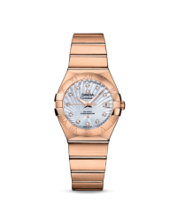 Omega Constellation  Automatic Women's Watch, 18K Rose Gold, Mother Of Pearl & Diamonds Dial, 123.50.27.20.55.001