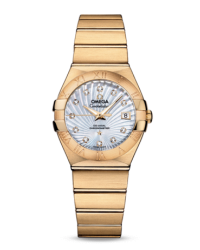Omega Constellation  Automatic Women's Watch, 18K Yellow Gold, Mother Of Pearl & Diamonds Dial, 123.50.27.20.55.002