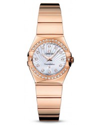 Omega Constellation  Automatic Women's Watch, 18K Rose Gold, Mother Of Pearl & Diamonds Dial, 123.55.27.20.55.001