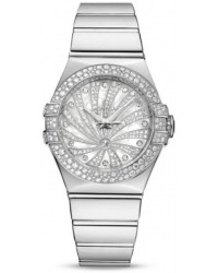 Omega Constellation  Automatic Women's Watch, 18K White Gold, Diamond Pave Dial, 123.55.31.20.55.011
