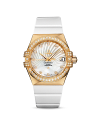Omega Constellation  Automatic Men's Watch, 18K Yellow Gold, Mother Of Pearl & Diamonds Dial, 123.57.35.20.55.003