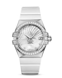 Omega Constellation  Automatic Men's Watch, 18K White Gold, Mother Of Pearl & Diamonds Dial, 123.57.35.20.55.005