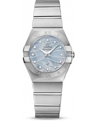 Omega Constellation  Quartz Women's Watch, Stainless Steel, Blue Dial, 123.10.27.60.57.001