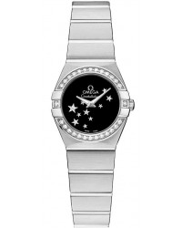 Omega Constellation  Quartz Women's Watch, Stainless Steel, Black Dial, 123.15.24.60.01.001