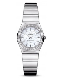 Omega Constellation  Quartz Small Women's Watch, Stainless Steel, Mother Of Pearl Dial, 123.15.24.60.05.002