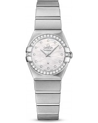 Omega Constellation  Quartz Small Women's Watch, Stainless Steel, Mother Of Pearl Dial, 123.15.24.60.55.006