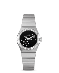 Omega Constellation  Automatic Women's Watch, Stainless Steel, Black Dial, 123.15.27.20.01.001