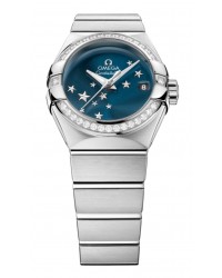 Omega Constellation  Automatic Women's Watch, Stainless Steel, Blue Dial, 123.15.27.20.03.001
