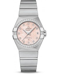 Omega Constellation  Automatic Women's Watch, Stainless Steel, Pink Dial, 123.15.27.20.57.002