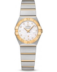 Omega Constellation  Quartz Women's Watch, Steel & 18K Yellow Gold, Mother Of Pearl Dial, 123.20.24.60.55.008