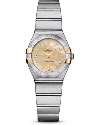 Omega Constellation  Quartz Women's Watch, Steel & 18K Yellow Gold, Gold Dial, 123.20.24.60.57.002