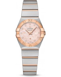 Omega Constellation  Quartz Women's Watch, Steel & 18K Rose Gold, Pink Dial, 123.20.24.60.57.003