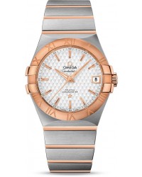 Omega Constellation  Automatic Men's Watch, Steel & 18K Rose Gold, Silver Dial, 123.20.35.20.02.005