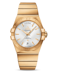 Omega Constellation  Automatic Men's Watch, 18K Yellow Gold, Silver Dial, 123.50.38.22.02.002