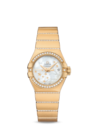 Omega Constellation  Quartz Women's Watch, 18K Yellow Gold, Mother Of Pearl Dial, 123.55.27.20.05.002