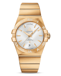 Omega Constellation  Automatic Men's Watch, 18K Yellow Gold, Silver Dial, 123.55.38.22.02.002