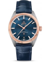 Omega Globemaster  Automatic Men's Watch, Steel & 18K Rose Gold, Blue Dial, 130.23.39.21.03.001