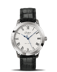 Glashutte Original Quintessentials Senator  Automatic Men's Watch, Stainless Steel, White Dial, 1-39-59-01-02-04