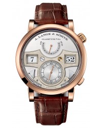 A. Lange & Sohne Lange Zeitwerk  Manual Winding Men's Watch, 18K Rose Gold, Silver Dial, 145.032