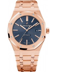 Audemars Piguet Royal Oak  Automatic Men's Watch, 18K Rose Gold, Blue Dial, 15400OR.OO.1220OR.03
