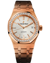 Audemars Piguet Royal Oak  Automatic Mid-Size Watch, 18K Rose Gold, Silver Dial, 15451OR.ZZ.1256OR.01