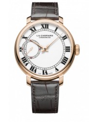 Chopard L.U.C  Mechanical Men's Watch, 18K Rose Gold, White Dial, 161963-5001