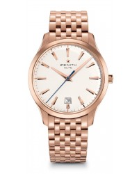 Zenith Captain  Automatic Men's Watch, 18K Rose Gold, White Dial, 18.2020.670/11.M2020