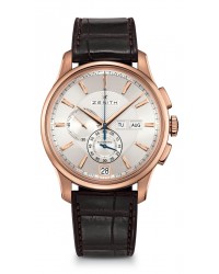 Zenith Captain  Chronograph Automatic Men's Watch, 18K Rose Gold, Silver Dial, 18.2070.4054/02.C711