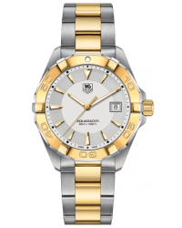 Tag Heuer Aquaracer  Quartz Men's Watch, Steel & 18K Gold Plated, Silver Dial, WAY1120.BB0930