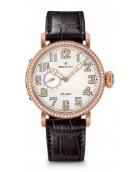Zenith Pilot  Automatic Women's Watch, 18K Rose Gold, White Dial, 22.1930.681/31.C725