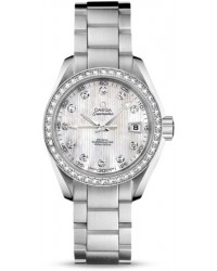 Omega Aqua Terra  Automatic Women's Watch, Stainless Steel, Silver & Diamonds Dial, 231.15.30.20.55.001