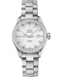 Omega Aqua Terra  Automatic Women's Watch, Stainless Steel, Mother Of Pearl & Diamonds Dial, 231.15.34.20.55.001