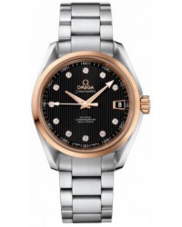 Omega Aqua Terra  Automatic Men's Watch, 18K Rose Gold, Black & Diamonds Dial, 231.20.39.21.51.003