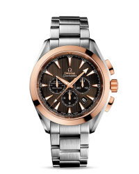 Omega Aqua Terra  Chronograph Automatic Men's Watch, 18K Rose Gold, Brown Dial, 231.20.44.50.06.002