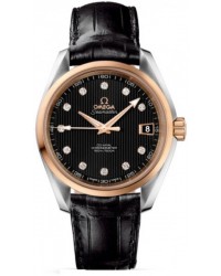 Omega Aqua Terra  Automatic Men's Watch, 18K Rose Gold, Black & Diamonds Dial, 231.23.39.21.51.001