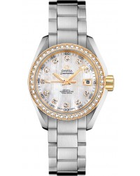 Omega Aqua Terra  Automatic Women's Watch, 18K Yellow Gold, Mother Of Pearl & Diamonds Dial, 231.25.30.20.55.004
