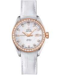 Omega Aqua Terra  Automatic Women's Watch, 18K Yellow Gold, Mother Of Pearl & Diamonds Dial, 231.28.34.20.55.002