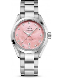 Omega Seamaster  Automatic Women's Watch, Stainless Steel, Pink Dial, 231.10.34.20.57.003