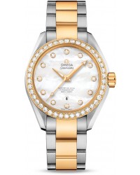 Omega Seamaster  Automatic Women's Watch, Steel & 18K Yellow Gold, Mother Of Pearl & Diamonds Dial, 231.25.34.20.55.006