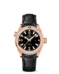 Omega Planet Ocean  Automatic Women's Watch, 18K Rose Gold, Black Dial, 232.58.38.20.01.001