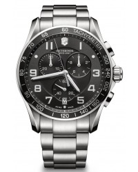 Victorinox Swiss Army Classic  Chronograph Quartz Men's Watch, Stainless Steel, Black Dial, 241650