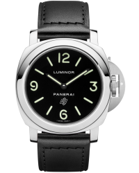 Panerai Luminor Base  Automatic Certified Men's Watch, Stainless Steel, Black Dial, PAM00000