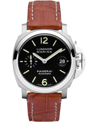 Panerai Luminor Marina  Automatic Certified Men's Watch, Stainless Steel, Black Dial, PAM00048