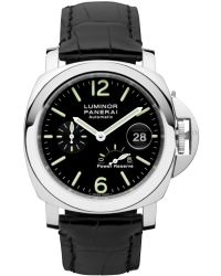 Panerai Luminor  Automatic With Power Reserve Men's Watch, Stainless Steel, Black Dial, PAM00090