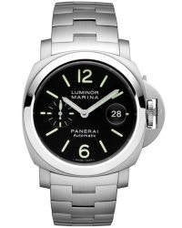Panerai Luminor Marina  Automatic Certified Men's Watch, Stainless Steel, Black Dial, PAM00299