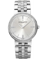 Vacheron Constantin Patrimony Traditionnelle  Quartz Women's Watch, 18K White Gold & Diamonds, Silver & Diamonds Dial, 25557/Q01G-9276